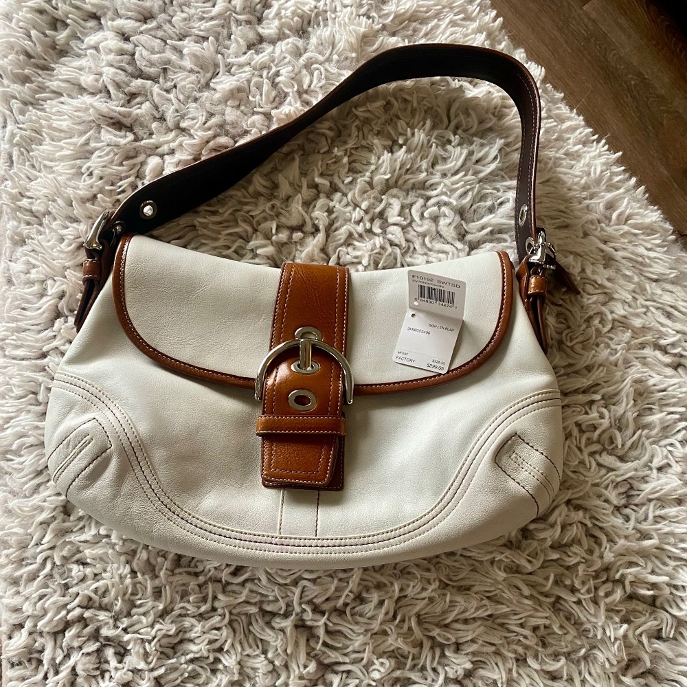 Coach Vintage White/Saddle NWT